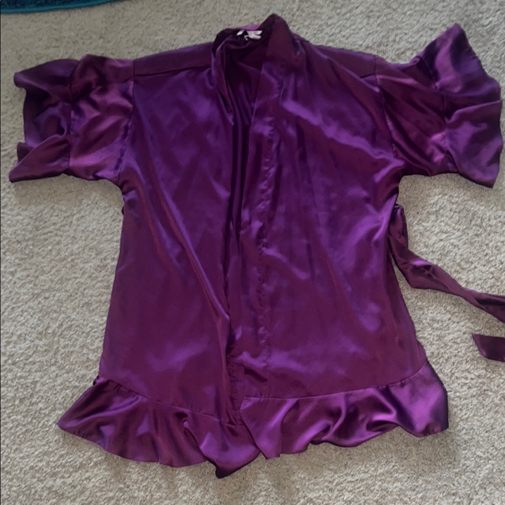 Silky robe